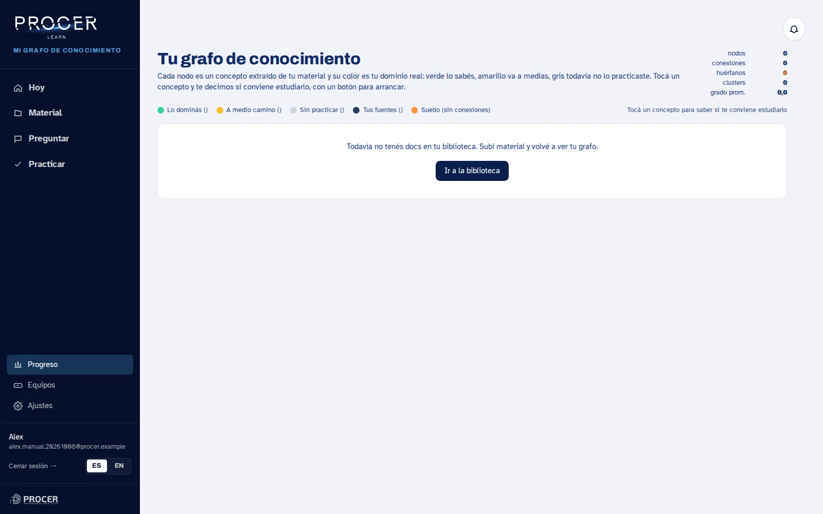 Captura de Learn: Explorá el mapa de temas